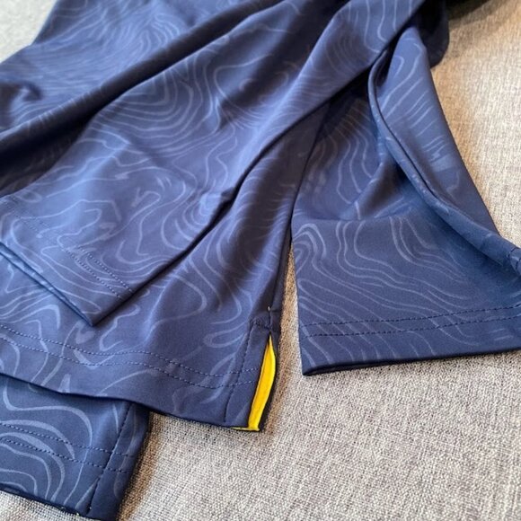 Golf Shirt Long Sleeve Casual Performance Dry Fit Embossed Polo Shirt, Blue XL - Picture 6 of 8